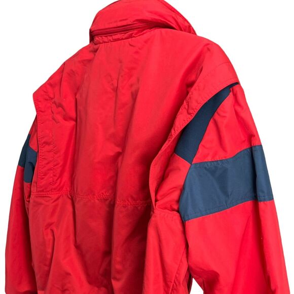 Vintage Nike Pullover Jacket Mens XL Swoosh Windbreaker Fleece Lined 90s Sailing - Picture 5 of 16